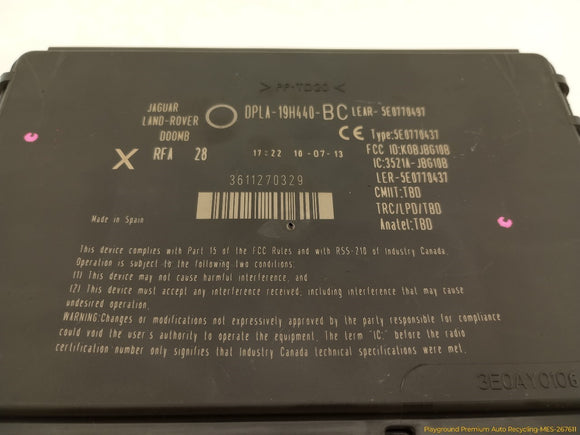 Range Rover Evoque Anti-Theft Locking Keyless Entry Module