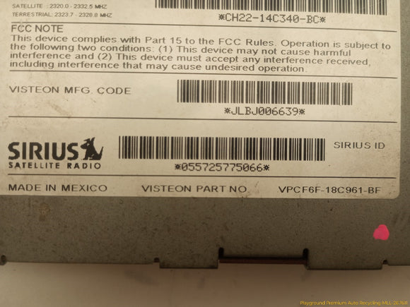 Range Rover Evoque Sirius Satellite Radio Receiver Module