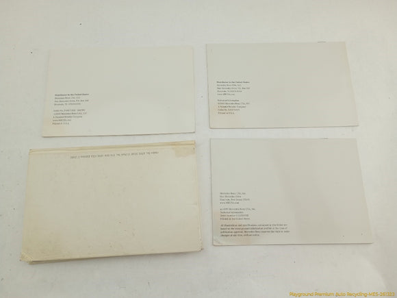 Mercedes SLK320 Owner's Manual Set
