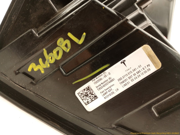Tesla Model Y Driver Left Outer Tail Lamp