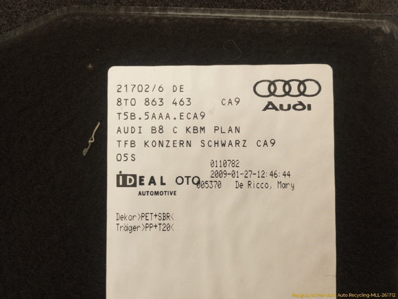 Audi S5 Trunk Spare Tire Floor Cover