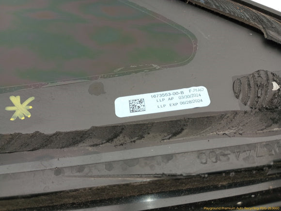 Tesla Model Y **AS IS** Driver Left Rear Quarter Glass
