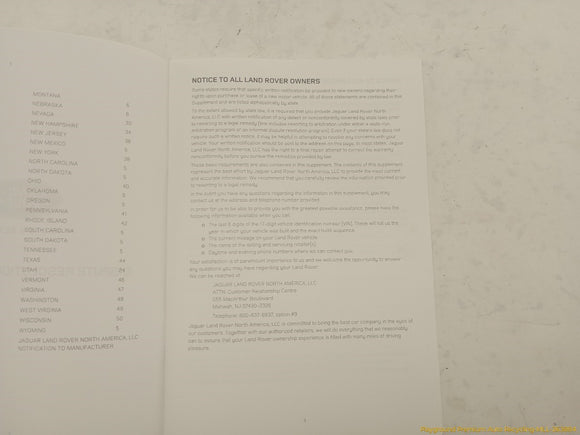 Land Rover Discovery Sport Owner's Manual Set