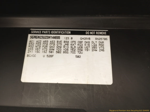 Hummer H2 Glove Box