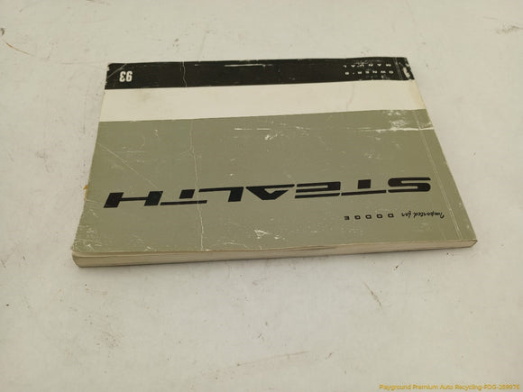 Dodge Stealth Owner's Manual