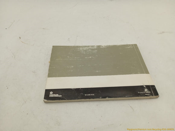 Dodge Stealth Owner's Manual