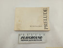 Honda Prelude Owner's Manual-1
