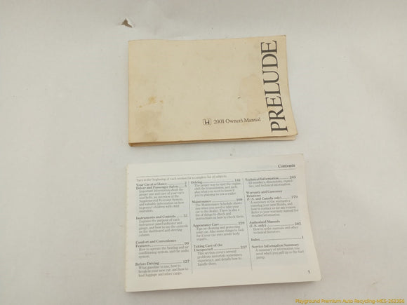 Honda Prelude Owner's Manual