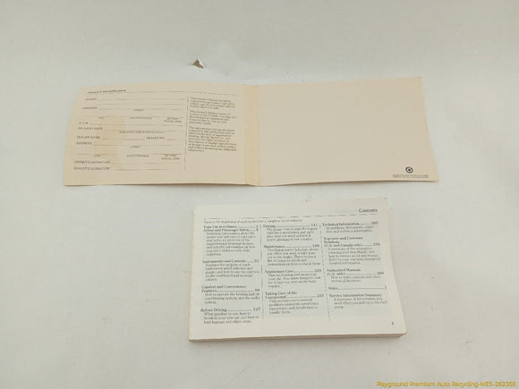 Honda Prelude Owner's Manual