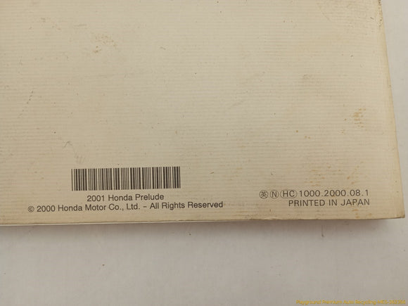 Honda Prelude Owner's Manual