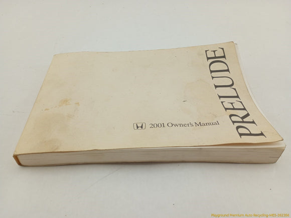 Honda Prelude Owner's Manual