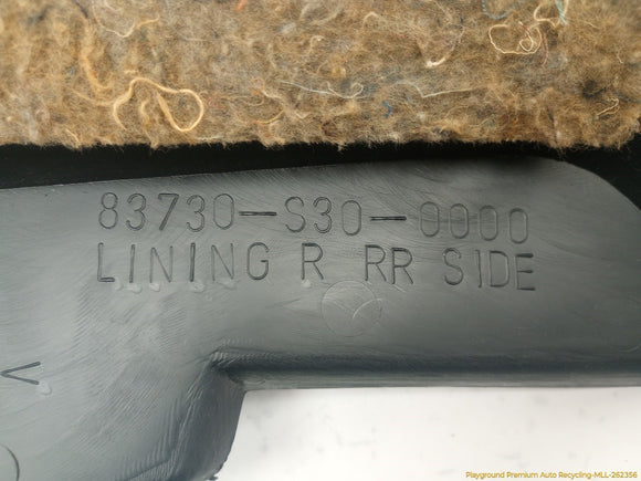 Honda Prelude Pair Of Rear Quarter Trim