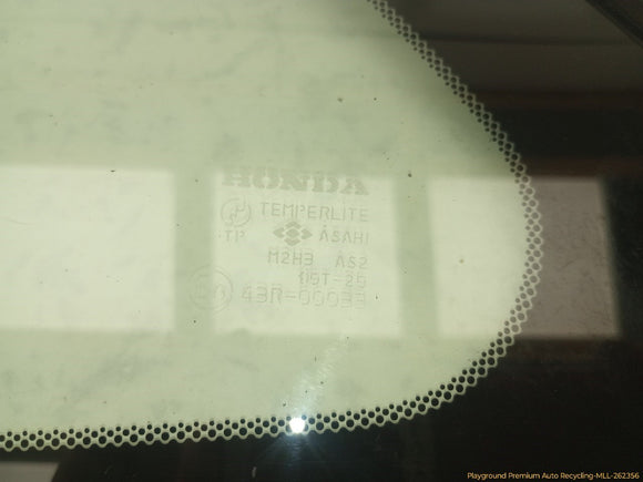 Honda Prelude Driver Left Rear Quarter Window Glass