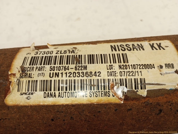 Nissan Xterra Rear Drive Shaft