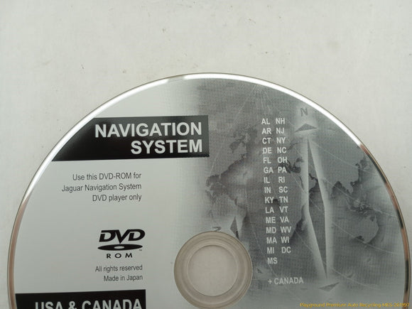 Jaguar XK Navigation System DVD Map Disc