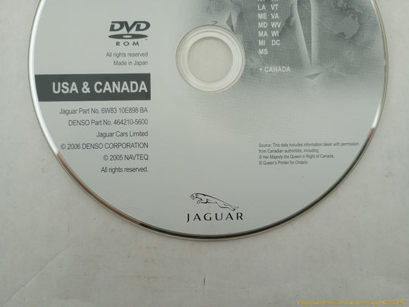Jaguar XK Navigation System DVD Map Disc