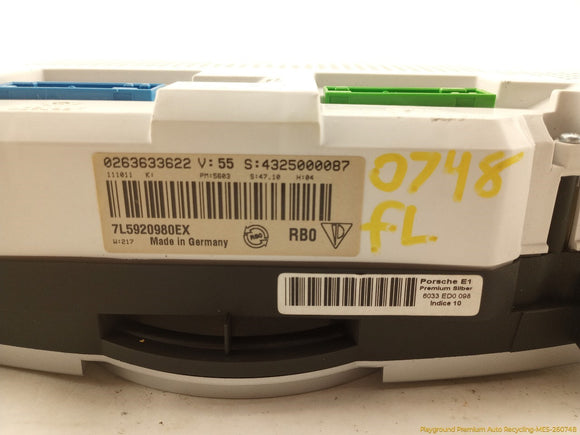 Porsche Cayenne Instrument Cluster Speedometer