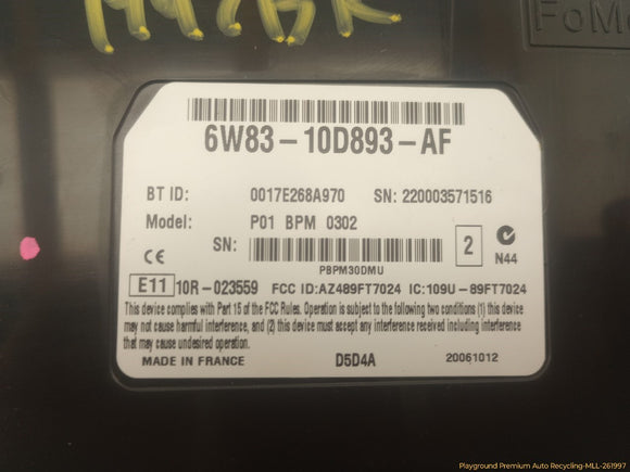 Jaguar XK High Bluetooth Control Module