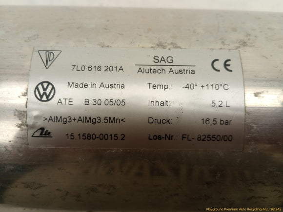 Porsche Cayenne Air Suspension Pressure Accumulator Tank