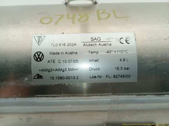 Porsche Cayenne Rear Air Suspension Pressure Accumulator Tank