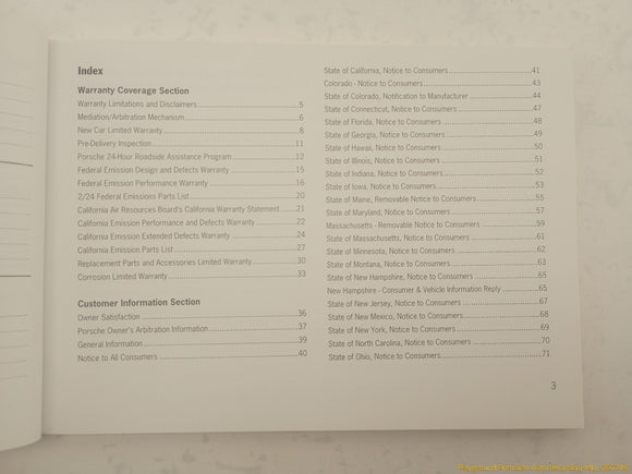 Porsche Cayenne Owner's Manual Set
