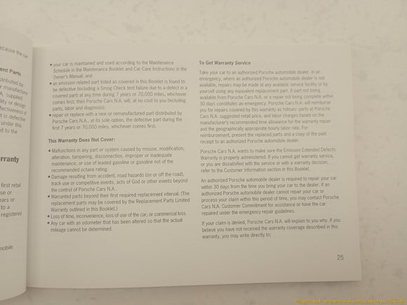 Porsche Cayenne Owner's Manual Set