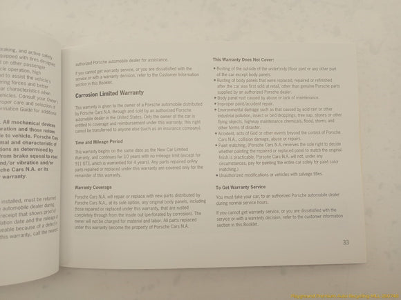 Porsche Cayenne Owner's Manual Set