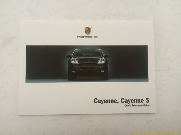 Porsche Cayenne Owner's Quick Reference Guide