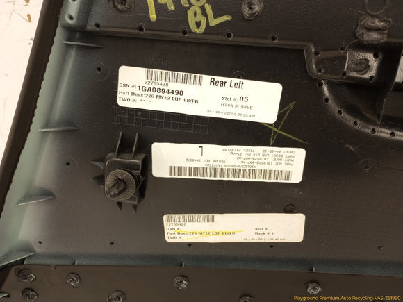 Cadillac CTS Driver Left Rear Quarter Trim Panel