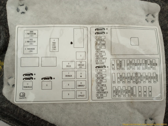 Cadillac CTS Fuse Box Boot Liner