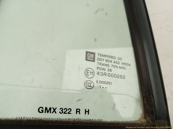 Cadillac CTS Passenger Right Rear Door Vent Glass