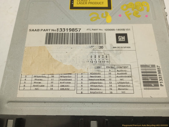 Saab 9-3 Radio Audio CD Player
