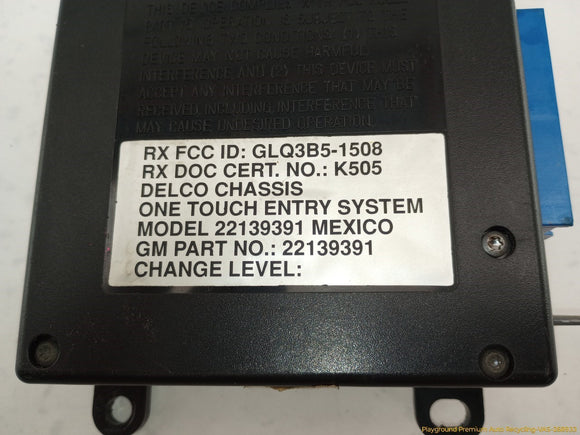 Cadillac Eldorado Anti Theft Locking Control Module