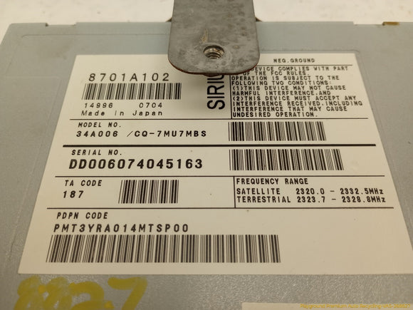 Mitsubishi Eclipse Sirius Satellite Radio Receiver Module