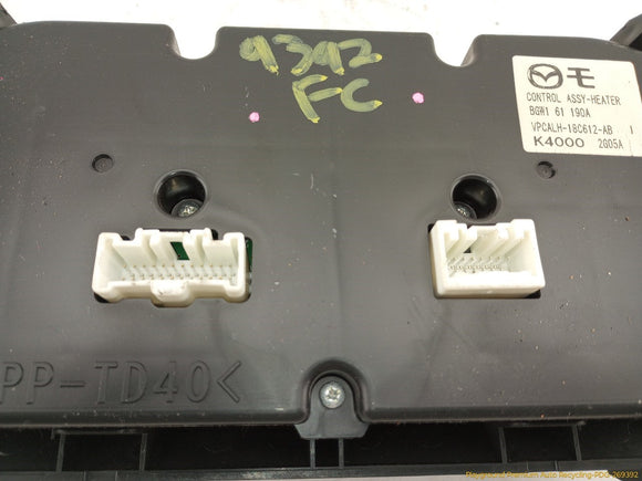Mazda Speed3 Climate Control Panel