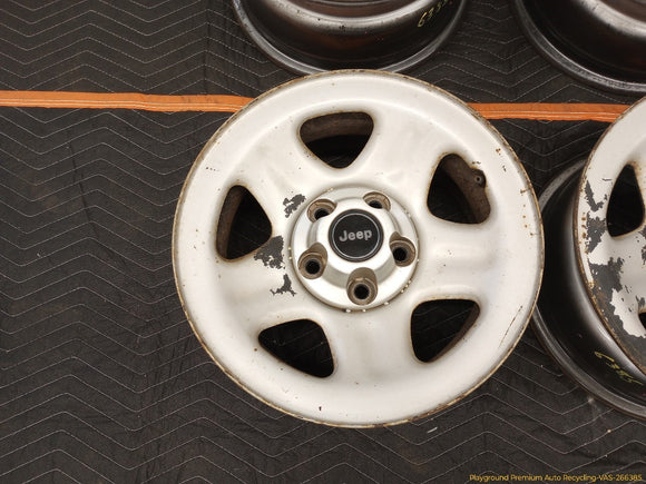 Jeep Cherokee Set Of 4 Steel Wheels 5 Spoke