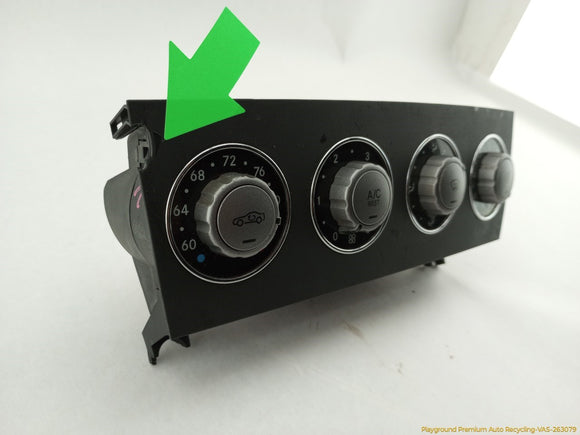 Mercedes SLK350 Climate Control Panel