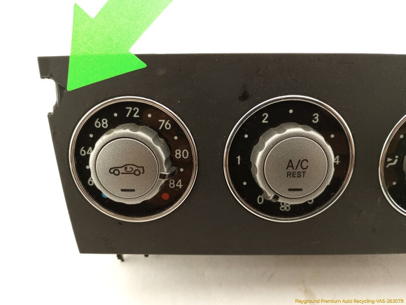 Mercedes SLK350 Climate Control Panel