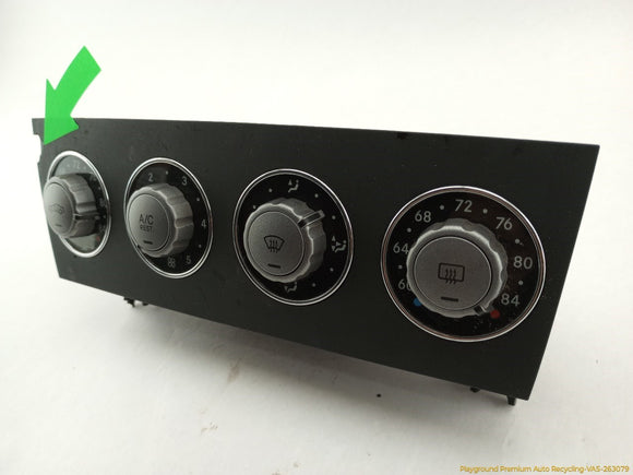 Mercedes SLK350 Climate Control Panel