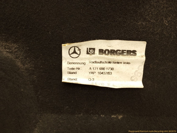 Mercedes SLK350 Driver Left Rear Inner Fender Liner