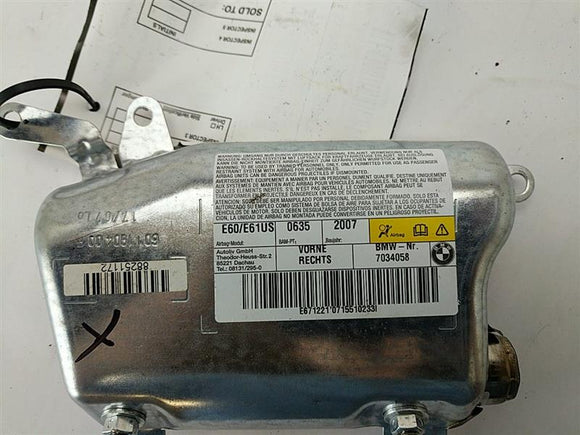 BMW 535I Front Right Door Air Bag