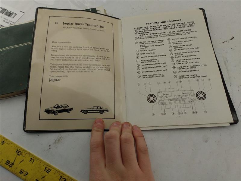 Jaguar XJS **AS IS** XJS-HE Driver's Handbook **AS IS**