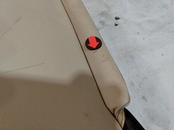 Jaguar XJS Front Bucket Seat Back Assembly - Passenger Side