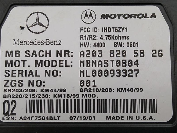 Mercedes SLK320 Communication Control Module