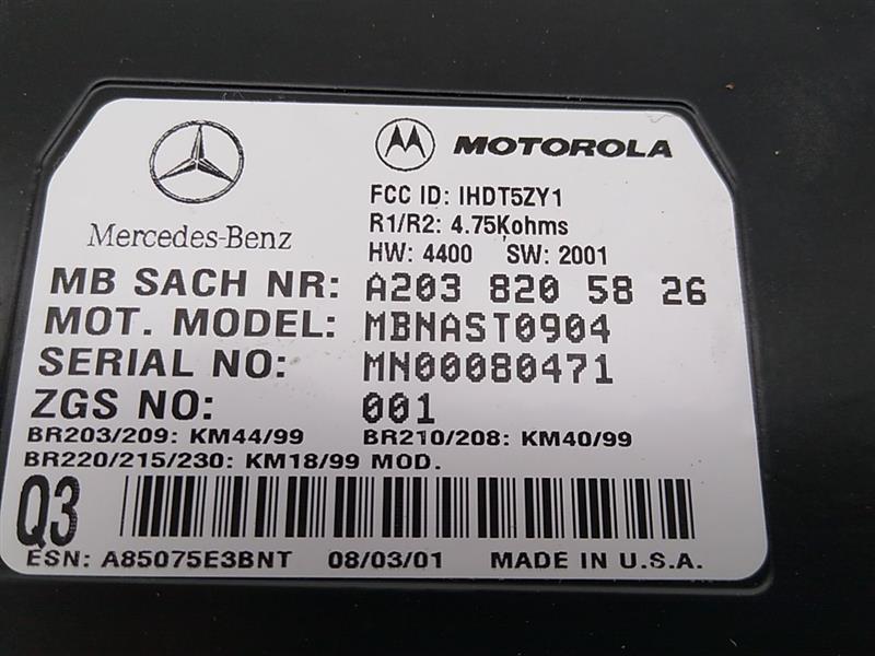 Mercedes SLK230 Communication Control Module