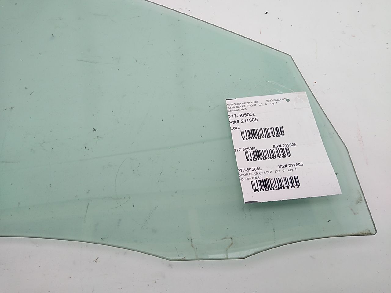 Volkswagen GTI Front Left Door Glass