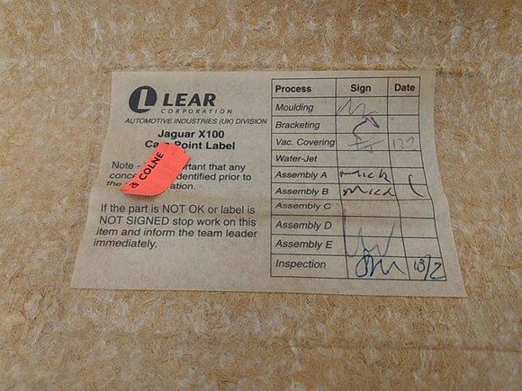 Jaguar XK8 Rear Left Upper Quarter Trim