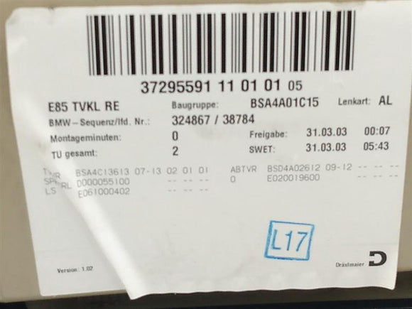 BMW Z4 Front Right Door Panel