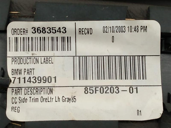 BMW Z4 Center Console Side Trim Pad Set