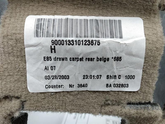 BMW Z4 Rear Carpet